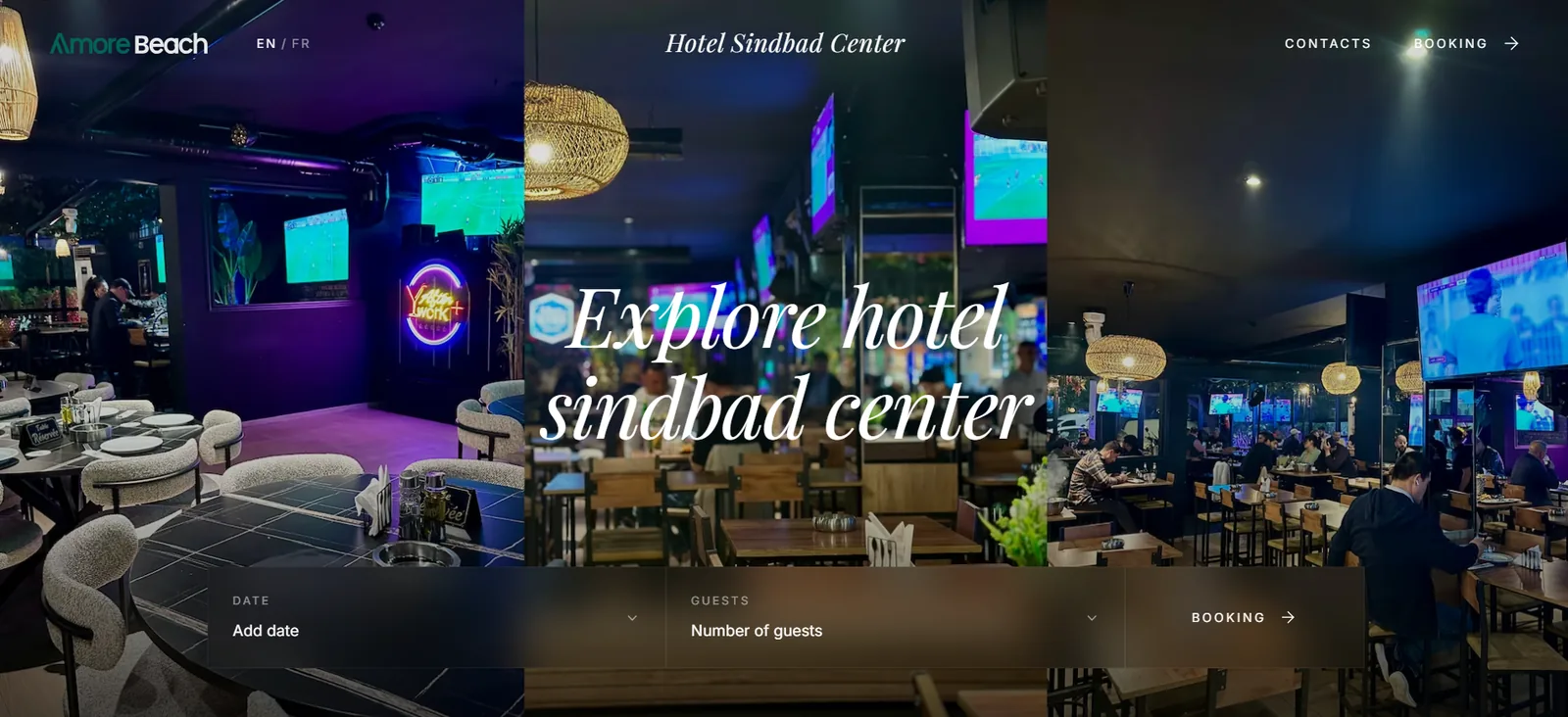 Hotel reservation website with online booking built by Devora